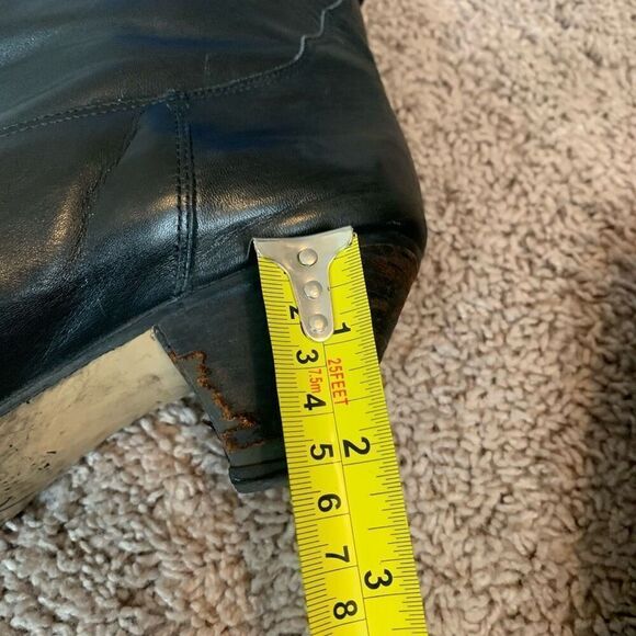 Vintage Black Cowboy Western Boots Fringe Retro 80s 10 - Picture 10 of 10